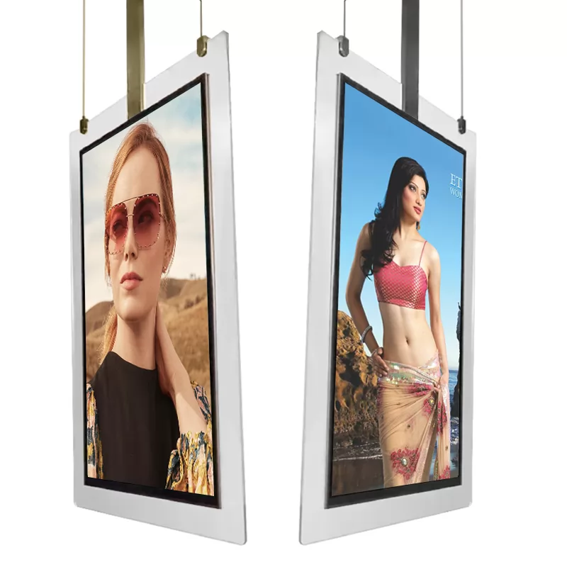 Customized hanging double-sided advertising totems