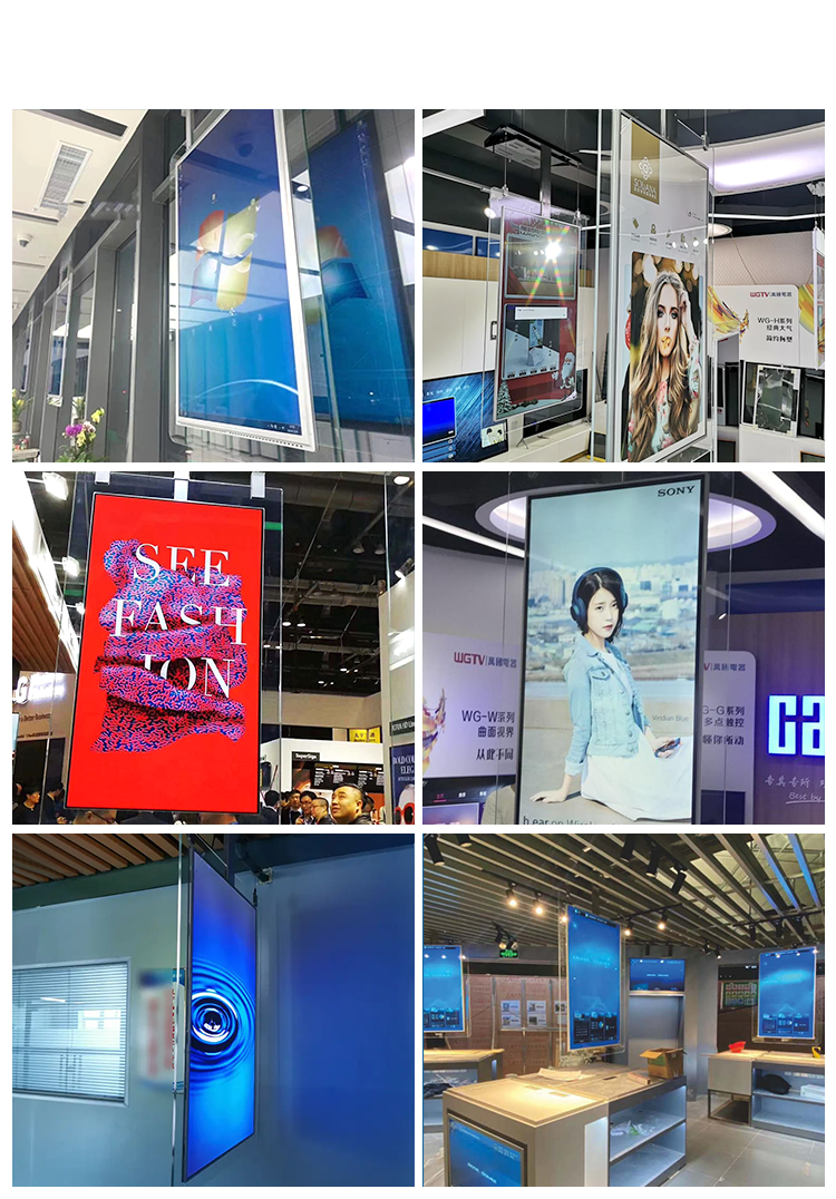 Customized hanging double-sided advertising totems