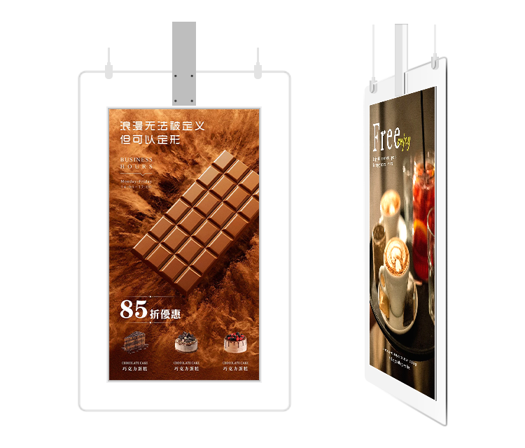 Customized hanging double-sided advertising totems