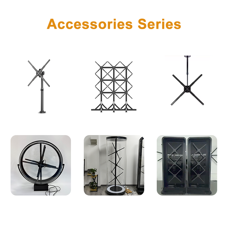 Naked-eye 3D holographic fan rotating imaging LED display transparent screen advertising machine