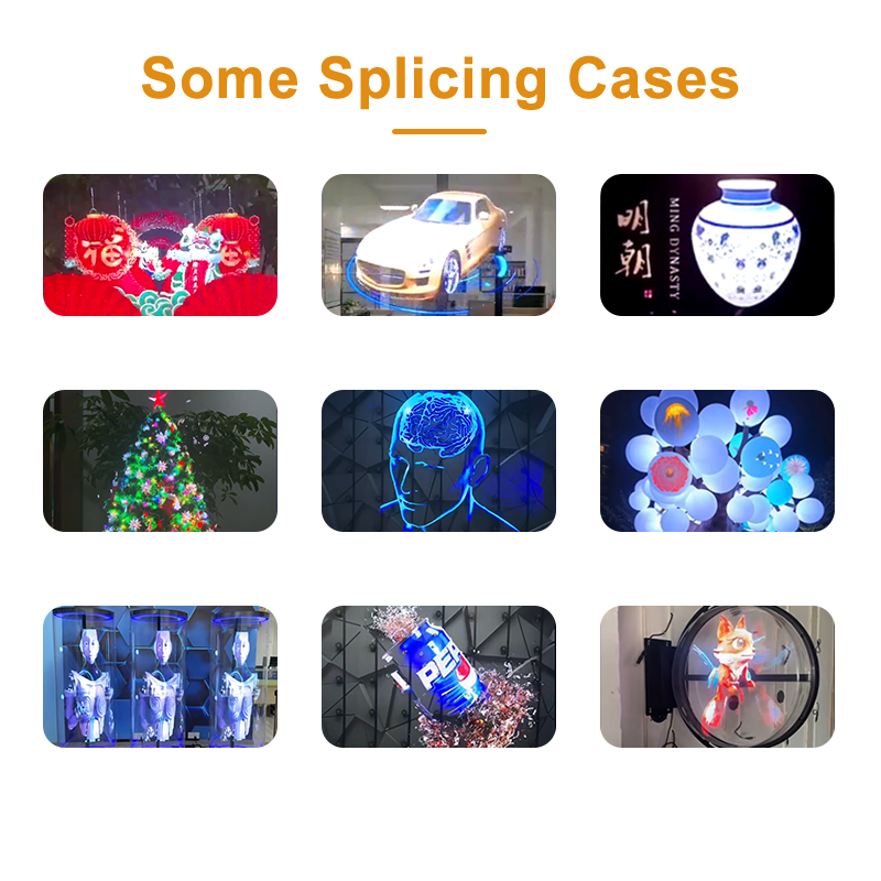 Naked-eye 3D holographic fan rotating imaging LED display transparent screen advertising machine